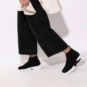 SCHUTZ Black Slip-On Sneakers